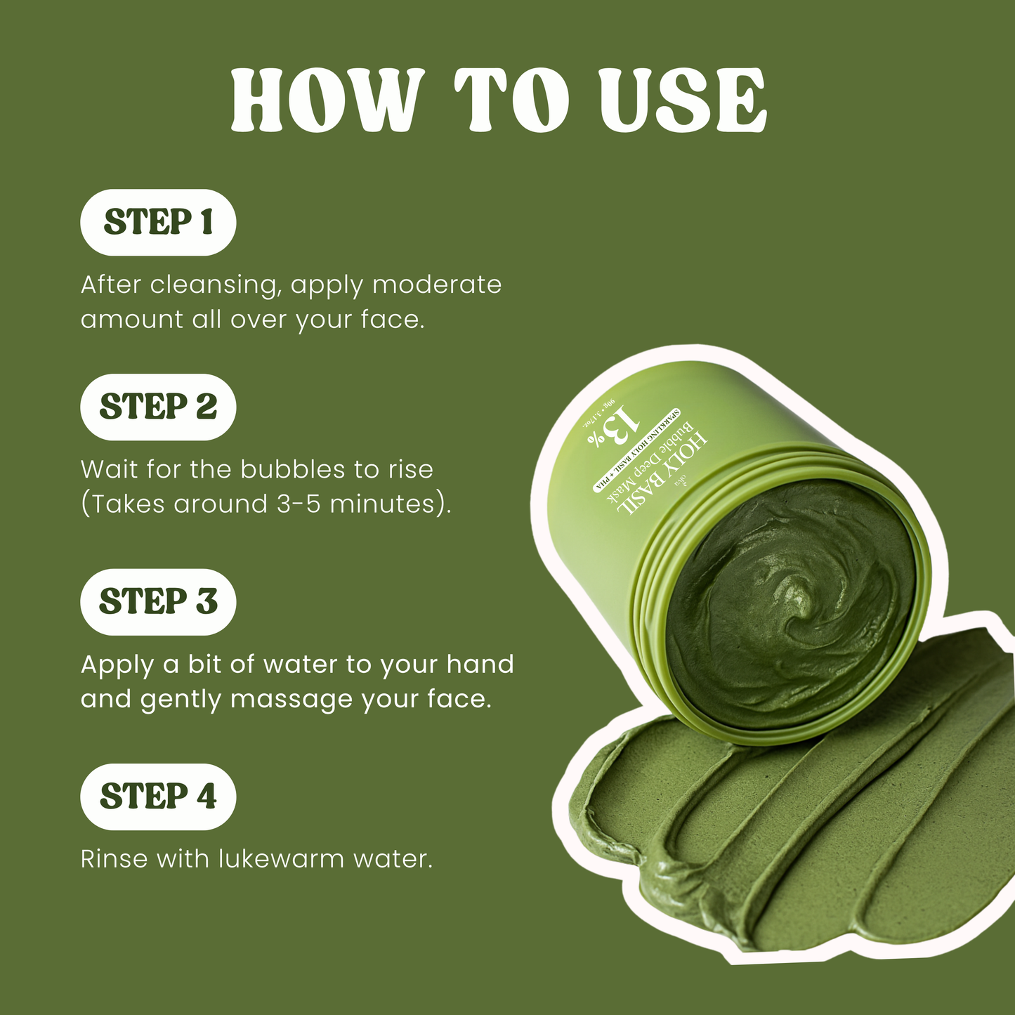 Holy Basil Bubble Deep Mask